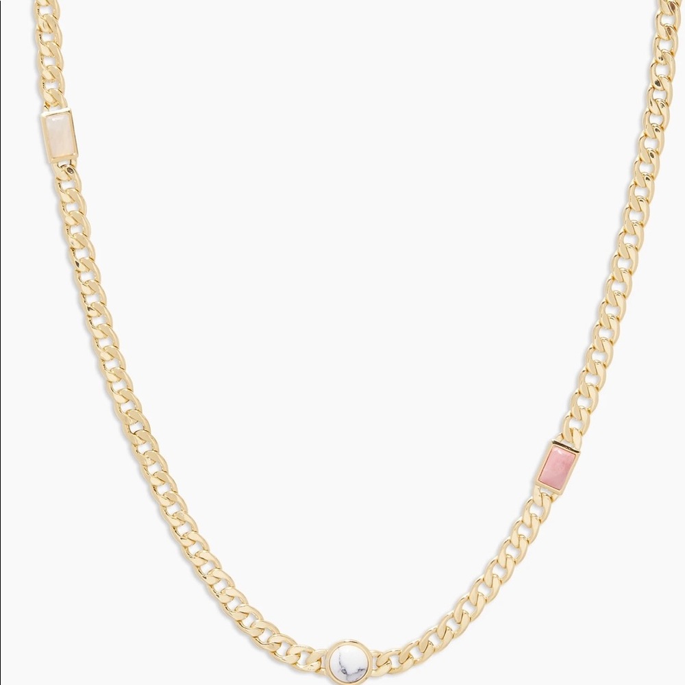 NWT Gorjana Wilder Gem Necklace - Gold/Rhodonite
